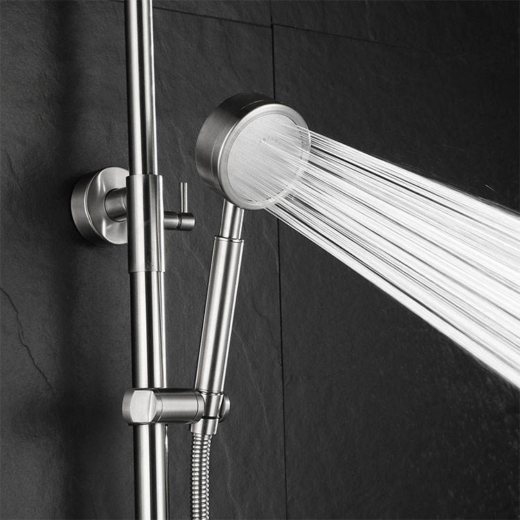 304 stainless steel pressurized handheld showerhead