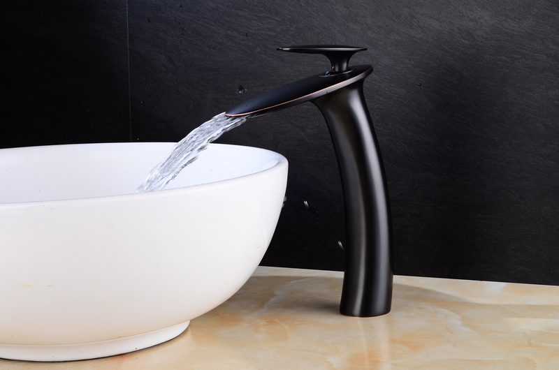 Brass art waterfall basin faucet