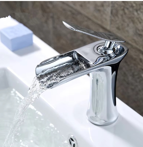 Sink Faucets Bathroom Hot Cold Water Mixer Tap Waterfall Basin Faucet for Bathroom