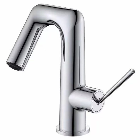 Bathroom Faucet One Hole Mixer Tap Deck Mount Single Handle Lavatory Basin Vanity Sink Faucet
