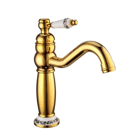 European style antique faucet bathroom cold and hot retro countertop basin sun countertop basin faucet accessories