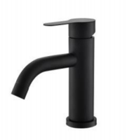 Single-Hole Contemporary Stainless Steel Basin Faucet Black Mixer Tap Ceramic Valve Core Classic Single for School Use