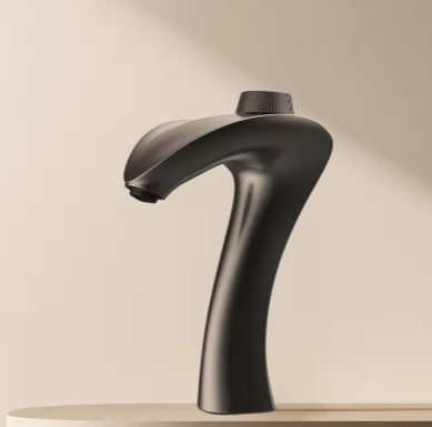Artistic Single Handle Bathroom Gun-Gray Brass Basin Tap Hot Sale Basin Sink Water Mixer Faucet