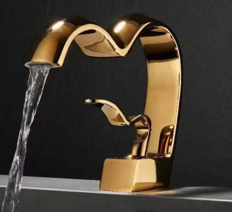 Bathroom Faucet Basin Sink Faucet Single Handle Cold and Hot Mixer Taps Beautiful Curve Design