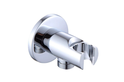 Wall Solid Brass Water Inlet Round Wall Supply Elbow Hand Shower Holder Bracket Angle Handheld Shower Elbow 003