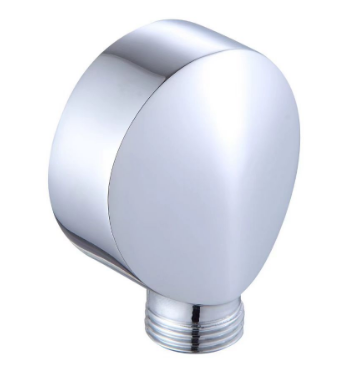 Wall Solid Brass Water Inlet Round Wall Supply Elbow Hand Shower Holder Bracket Angle Handheld Shower Elbow 008