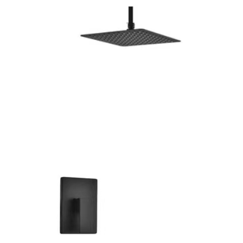 New Products on China Market Luxury Black Brass Shower Head Cheap Concealed Shower Set for Bathroom