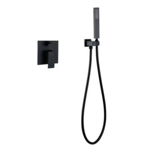 Concealed Shower Set Brass Shower System Wall-Mounted Shower Set with Soft Rain Spray Hotel Use Contemporary Design