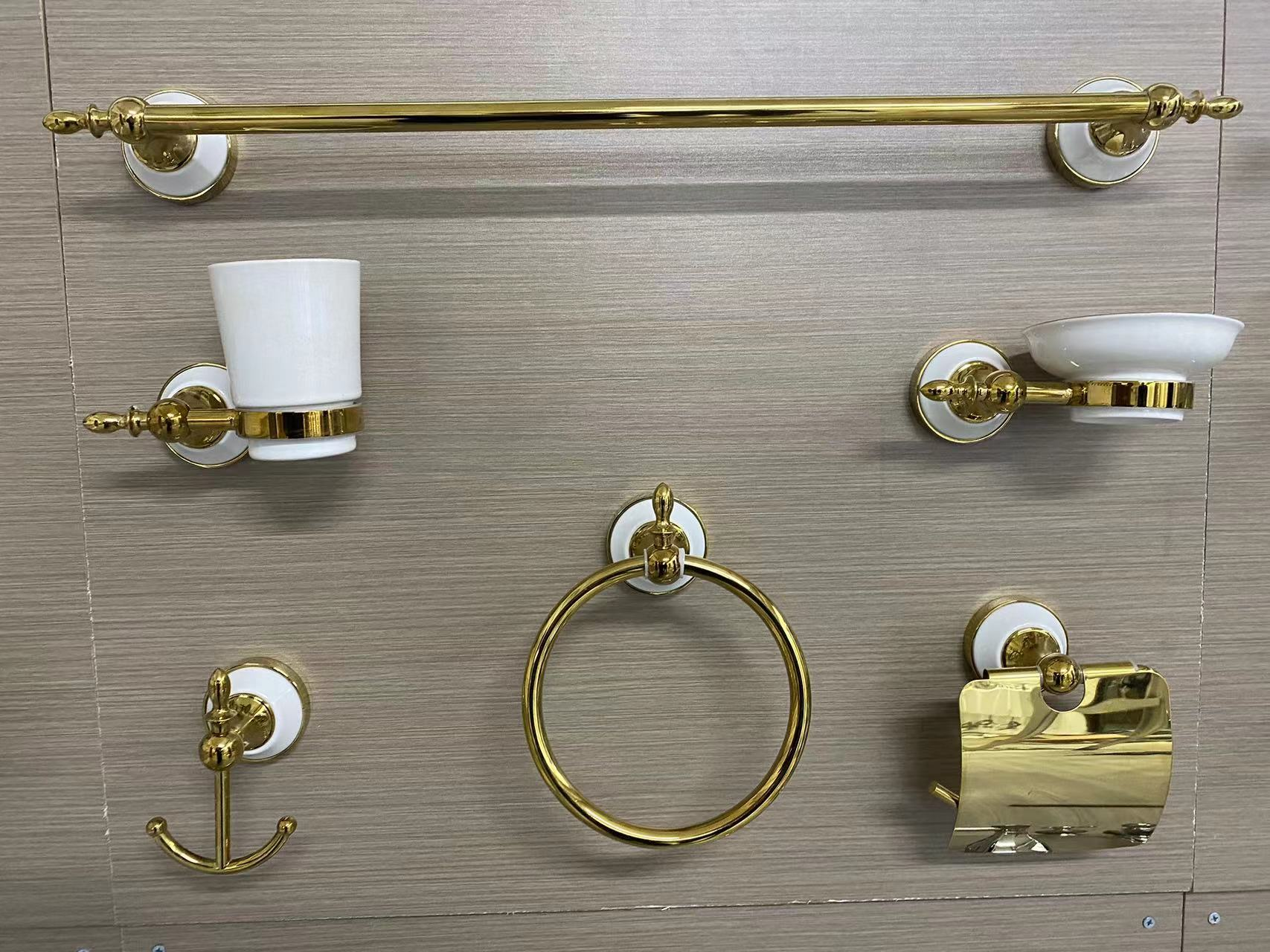 Bathroom Fittings Sanitary Ware Bathroom Accessories Bath Set Towel Holder Luxury Bathroom Corner Accessories Set 007