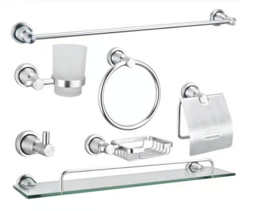 Bathroom Fittings Sanitary Ware Bathroom Accessories Bath Set Towel Holder Luxury Bathroom Corner Accessories Set 107