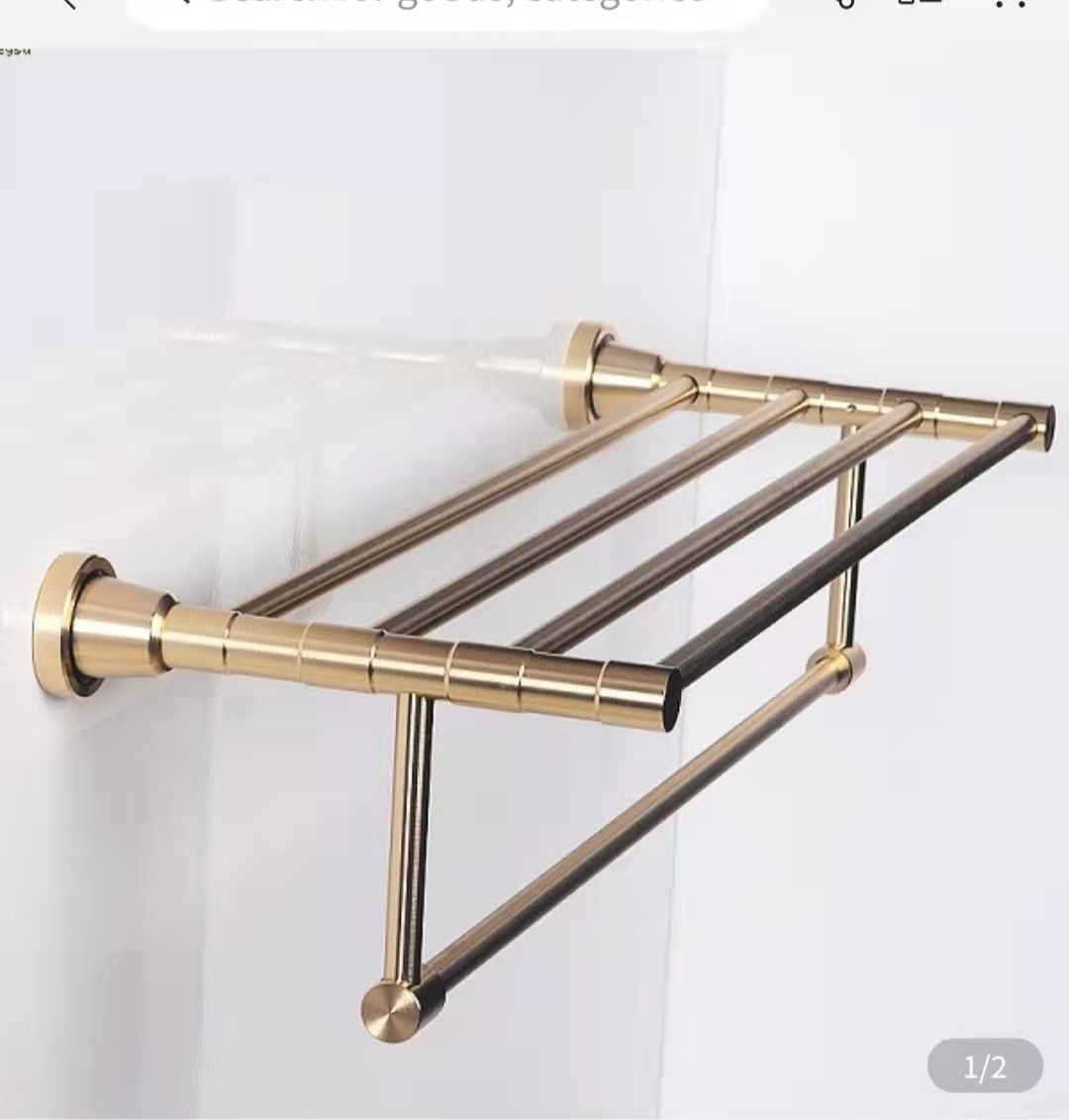 Bathroom Accessories Storage Rack Fixed Towel Shelf Heater Stainless Steel Hook Rack Traditional Design 111