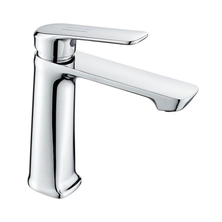 Modern Single-Hole Basin Mixer Faucet Customized by Manufacturer Stainless Steel Ceramic Valve Core Metered Faucets