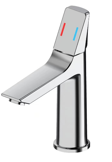 Modern Single Hole Single Handle Ceramic Valve Core Deck Mounted Wash Face Basin Faucet