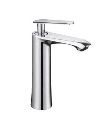Single Handle Chrome Finished Basin Faucet for Apartment Projects Bathroom Sink Mixer Tap with Ceramic Valve