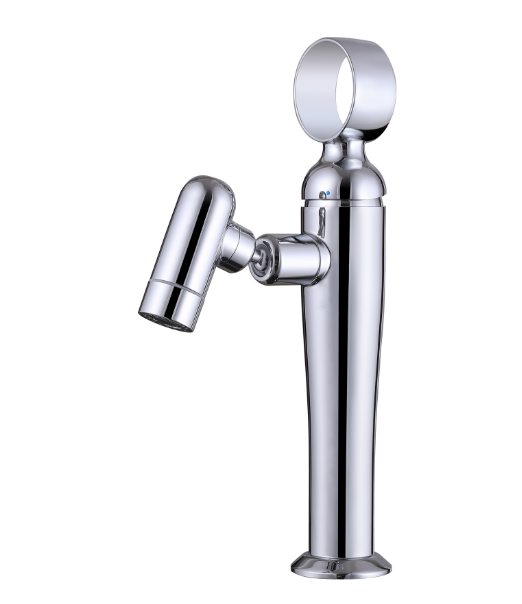Modern Single-Hole Hot and Cold Water Basin Tap Faucet round handle 360° Rotating for Home