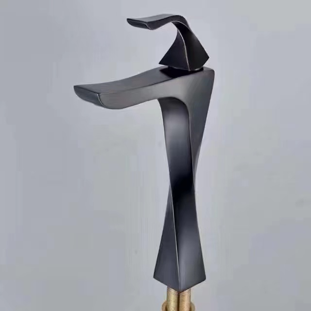 Modern Single-Hole Mounted Chrome Plated Thermostatic Brass Single-Hole Bathroom Lavatory Mixer Tap Ceramic Valve Basin Fauce