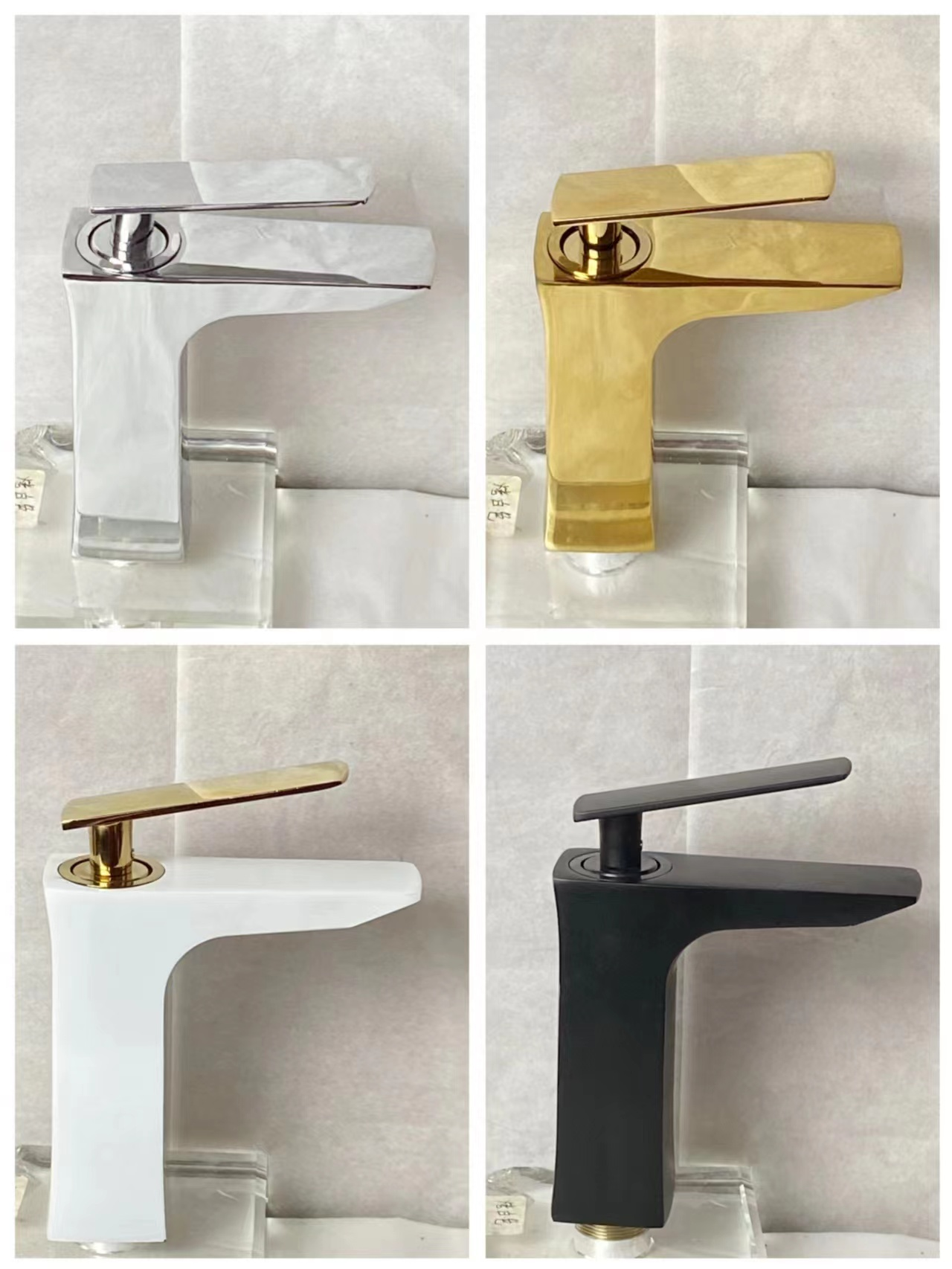 Hot Sale Fashion Single Handle Single Lever Bathroom Faucet Hot Cold Water Mixer Tap Solid Brass Basin Faucets