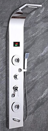 European Style Wall Mounted Shower Screen Intelligent Constant Temperature Household Surface Mounted 076
