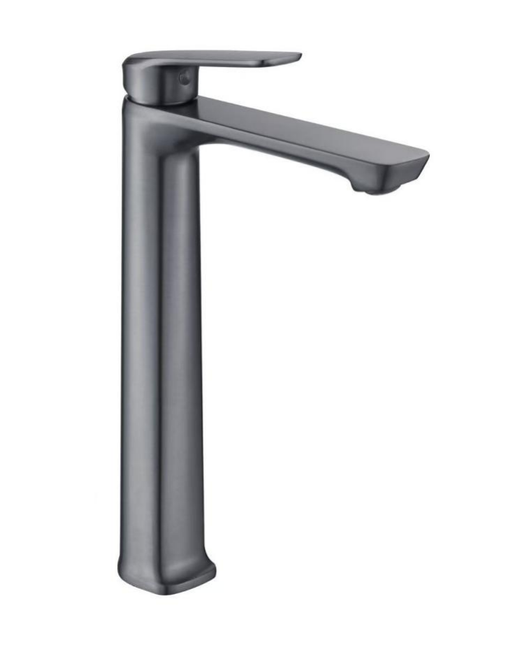Modern Design Zinc Alloy Polished Single Handle Single Hole Deck Mount Ceramic Cartridge Metered Faucet for Bathroom Sinks