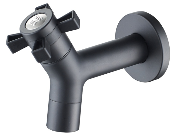 Modern Stainless Steel Lengthen Outdoor Garden Faucet Wall Fountain Bathroom Corner Washing Machine Water Tap 01