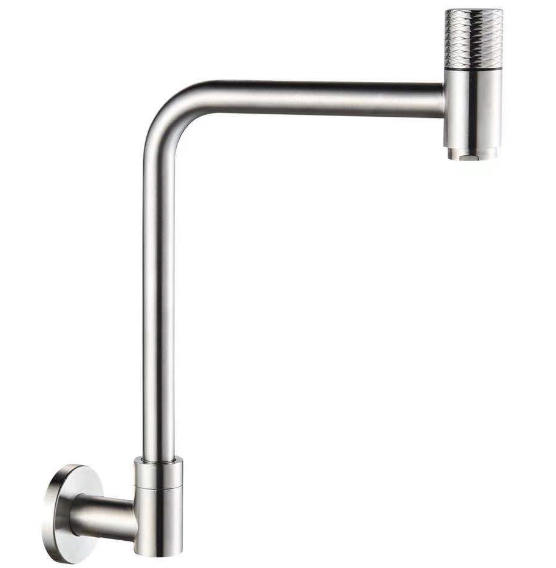 Single-Handle Modern Smart Kitchen Faucet Durable Brass Pressurized Splash Proof Cold Faucet for Household Gun Gray Washbasin 02