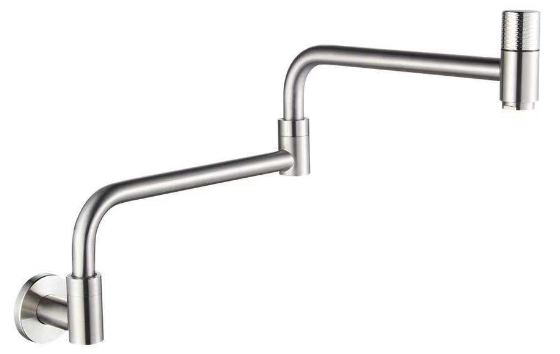 Single-Handle Modern Smart Kitchen Faucet Durable Brass Pressurized Splash Proof Cold Faucet for Household Gun Gray Washbasin 03
