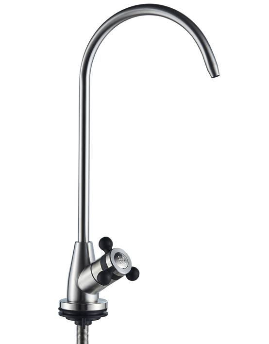 Modern Single 304 Stainless Steel Non-Slip Deck Mounted Water Filter Faucet for Commercial Kitchen Household Drinking Water