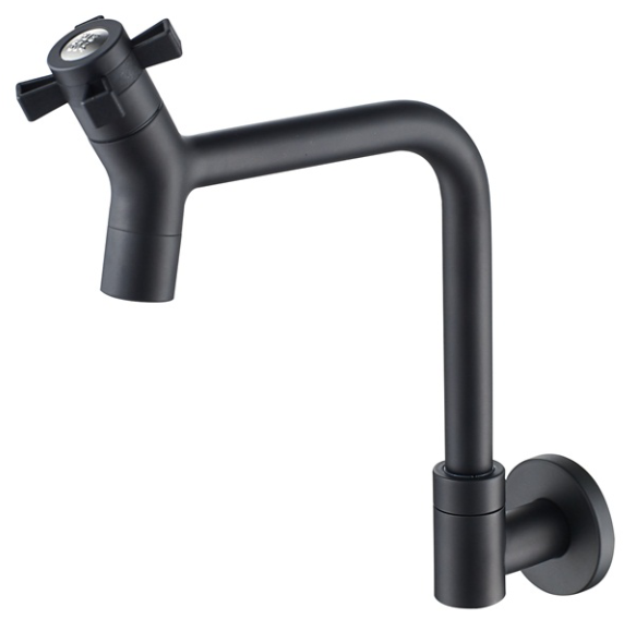 304 Stainless Steel Modern Deck Mounted Kitchen Faucet with Brushed Finish Anti-Slip Knob for Home & Hotel Use 06