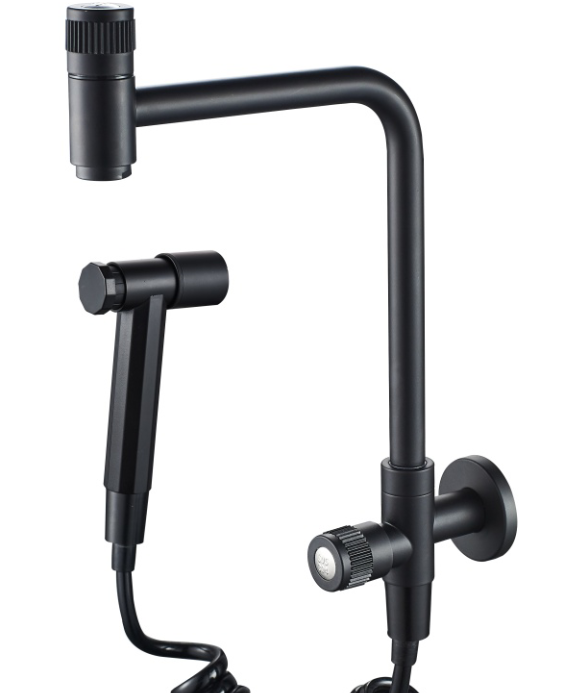 Custom Modern 304 Stainless Steel Wall Mounted Kitchen Faucet with Ceramic Valve Core and App Control 01