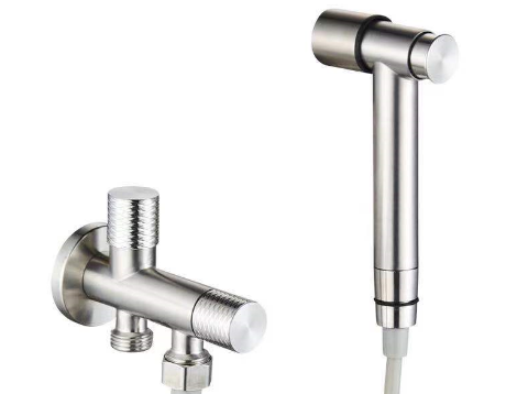 304 Stainless Steel Modern Black Wall-Mounted Bidet Sprayer Vertical Spray Anti-Slip Knob for Bathroom 02