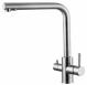 Two Handle 4-in-1 Stainless Steel Kitchen Taps Instant Boiling Water & Hot Cold Mixer Faucet Ceramic Valve Core 009