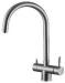 Two Handle 4-in-1 Stainless Steel Kitchen Taps Instant Boiling Water & Hot Cold Mixer Faucet Ceramic Valve Core 013