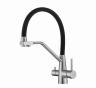 Two Handle 4-in-1 Stainless Steel Kitchen Taps Instant Boiling Water & Hot Cold Mixer Faucet Ceramic Valve Core 21