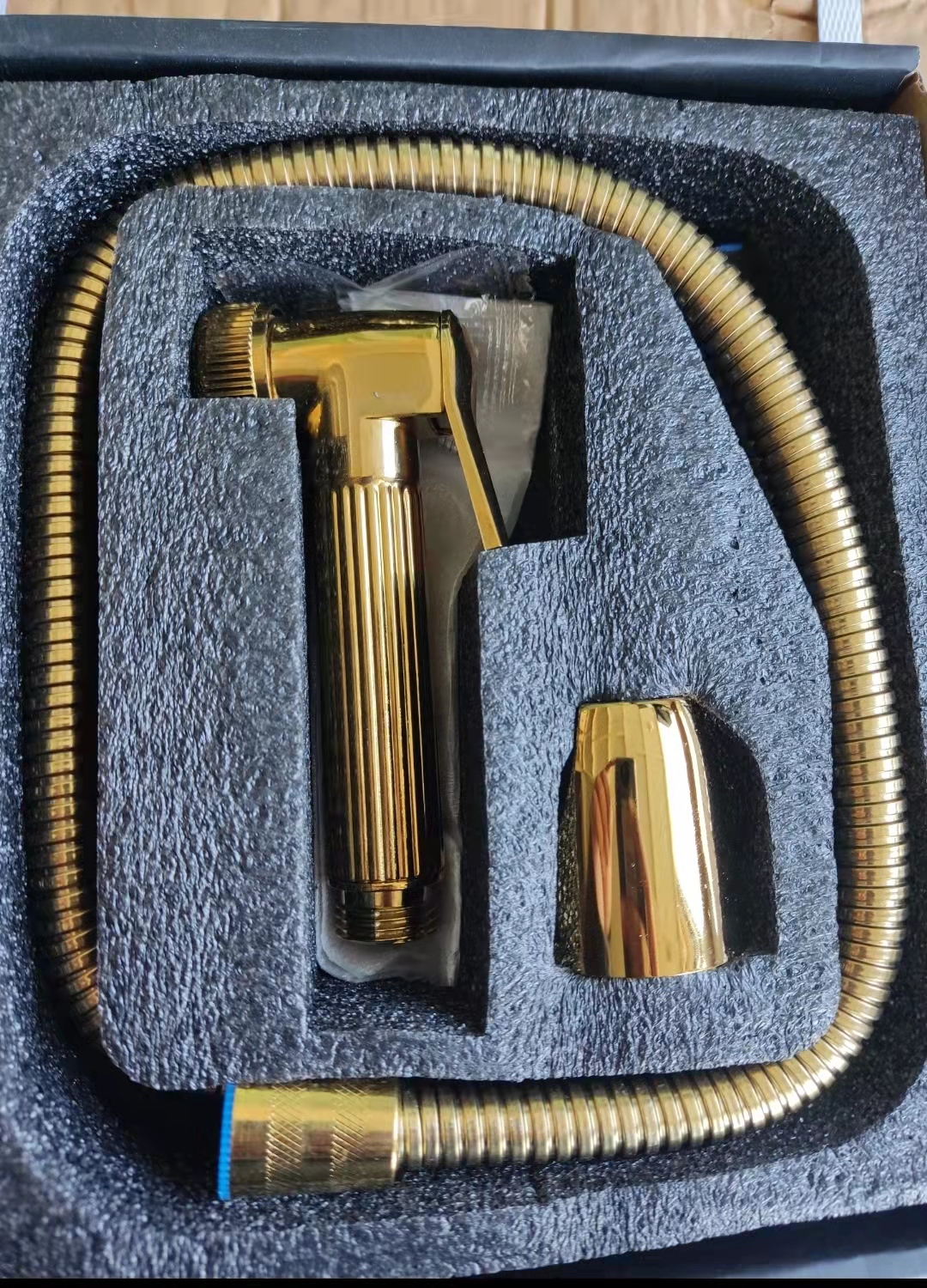 Hotel Restroom Brass Toilet Corner Valve Spray Gun Set Shattaf 3 Piece Set Bathtub Faucet Wall-Mounted Bathroom Toilet Companion 001