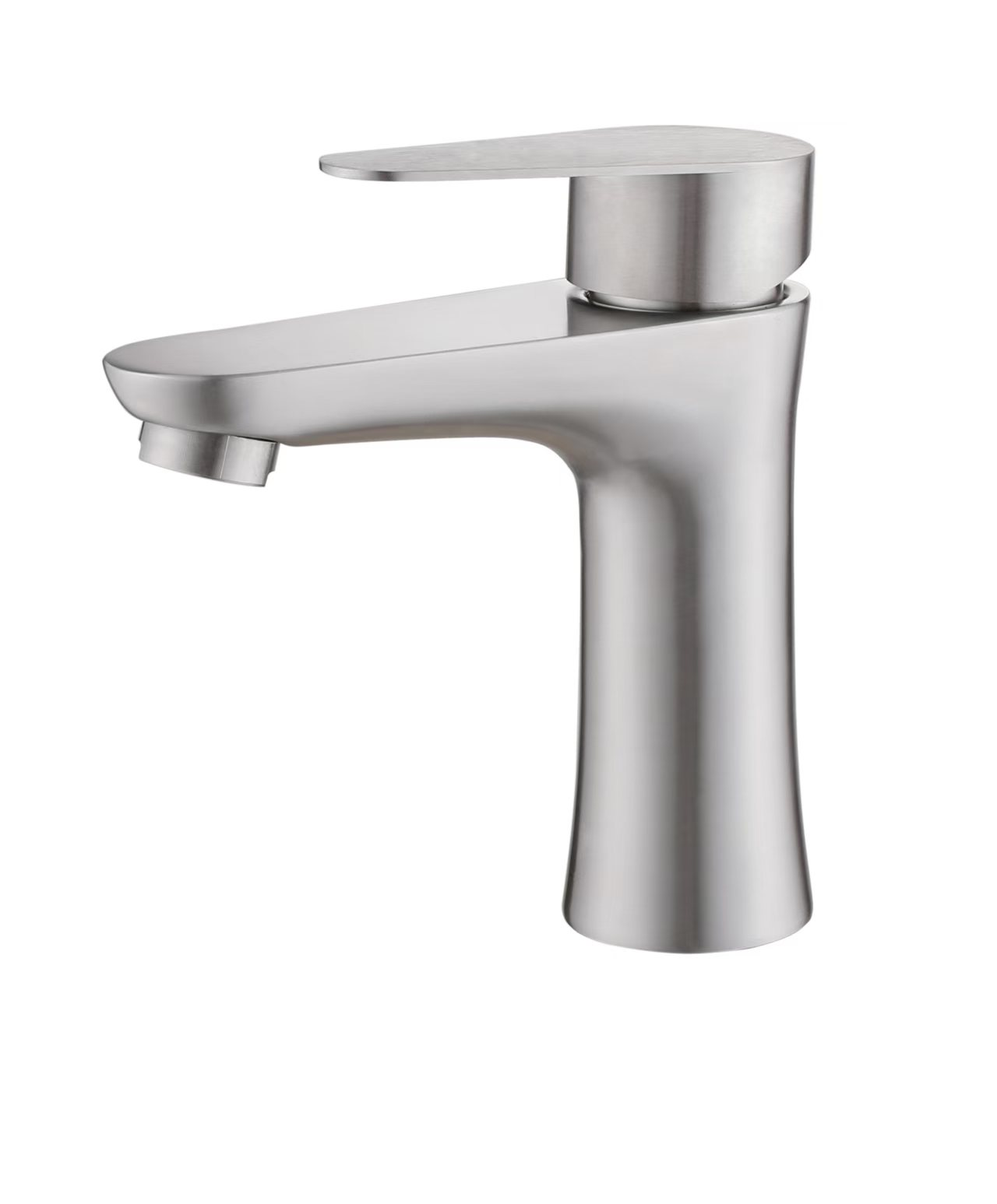 Single Handle Single Hole Ceramic Stainless Steel Basin Faucet Hot and Cold Water Mixer Tap for Bathroom and Bedroom