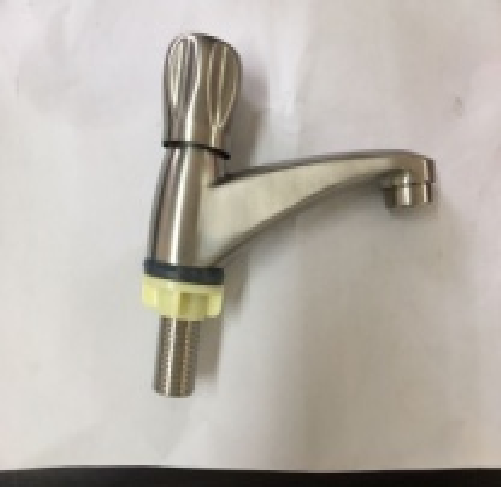 Modern Single-Hole Mounted Brass Material Brushed Single Handle 5 Year Warranty Cold Water Only Bathroom Basin Faucet 16
