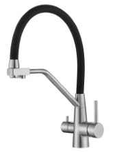 SUS304 Commercial Kitchen Faucet Deck Mounted Single Hole Pull-Down Sprayer Lead-Free Architectural Grade Ceramic Valve 42