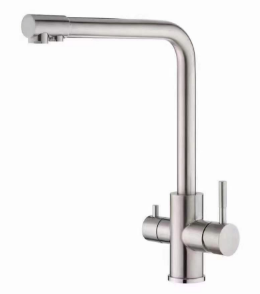 SUS304 Commercial Kitchen Faucet Deck Mounted Single Hole Pull-Down Sprayer Lead-Free Architectural Grade Ceramic Valve 48