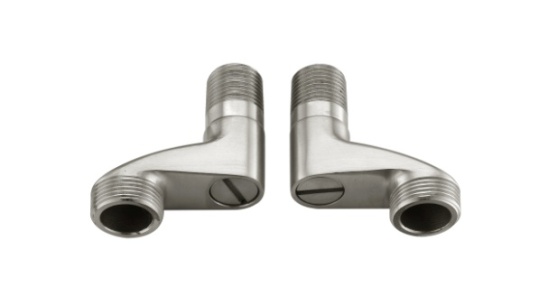 Width Adjustable Angle Valve Replacement Shower Faucet Adapter Part Stainless Steel Wall Mounted Bathroom Accessories 2Pcs/Set