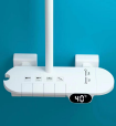 Matte White Shower Set with All-copper Body and Ceramic Valve Core, Non-fading and Rust-resistant for Bathrooms and Hotels