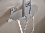 Bathroom Shower Faucet Basin Mixer Brass Chrome Hot Cold Shower Sets Ceramic Valve Core Electric Faucets Slide Bar Rain Spray