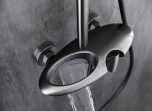 ufo Design Gun Gray Piano Key 4 Functions Bathroom Shower Valve Set with Cold and Hot Water