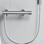 Corrosion Resistant Lead Free 304 Stainless Steel Bath Shower Mixer Set Durable Brushed Bathtub Shower Faucet with Hand Shower