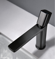 Modern Brass Basin Mixer Faucet Deck Mounted Single Hole Vanity Faucet Gun Metal Ceramic Value Faucet for Bathroom