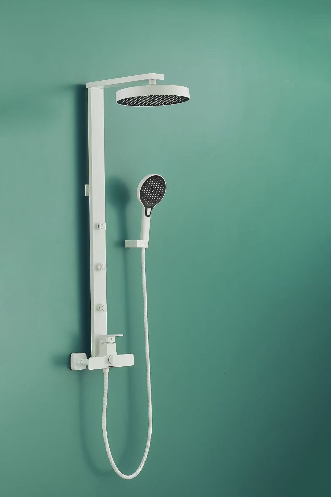 New Luxury Household Shower Set Panel Bathroom White Booster Sprayer Back SPA Rainshower Set 08