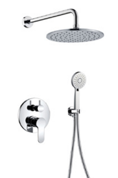 Modern Style Gold Gun Gray Black Brass Concealed Shower Set with Two Functions Waterfall Bathroom Shower