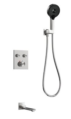 Concealed Shower System Brass Pre-embedded Shower Set with Ceramic Valve Core for Hotel & Villa Bathrooms