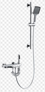 Authentic All-Copper Modern Simplicity Wall Mount Shower Set with Slide Bar Square Shower Head High-Pressure for Hotel Home Use